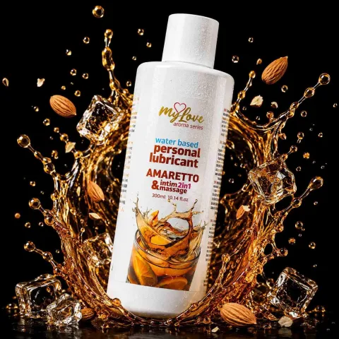 2в1 лубрикант та масажний гель - MyLove Aroma Series Intim&Massage Amaretto, 300 мл