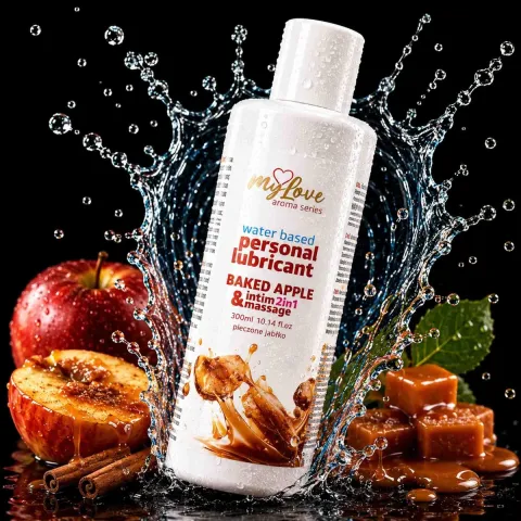 2-в-1 лубрикант и массажный гель — MyLove Aroma Series Intim&Massage «Запеченное яблоко», 300 мл