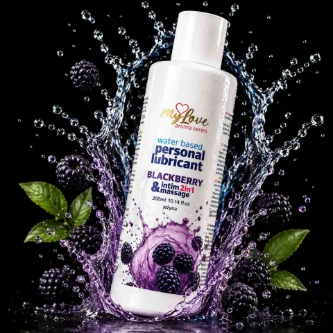 Смазка и массажный гель «2 в 1» — MyLove Aroma Series Intim&Massage «Черника», 300 мл