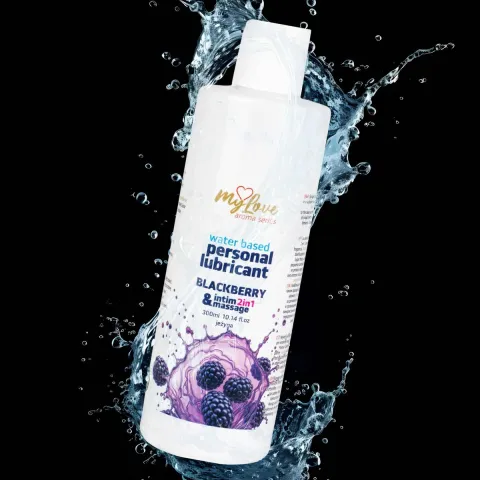 Смазка и массажный гель «2 в 1» — MyLove Aroma Series Intim&Massage «Черника», 300 мл
