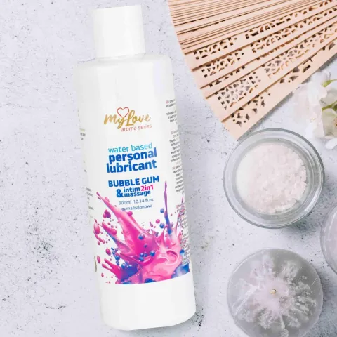 2в1 лубрикант та масажний гель - MyLove Aroma Series Intim&Massage Bubble Gum, 300 мл
