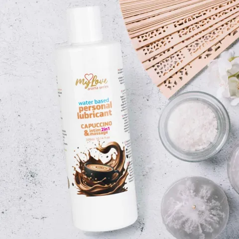 2в1 лубрикант та масажний гель - MyLove Aroma Series Intim&Massage Capuccino, 300 мл