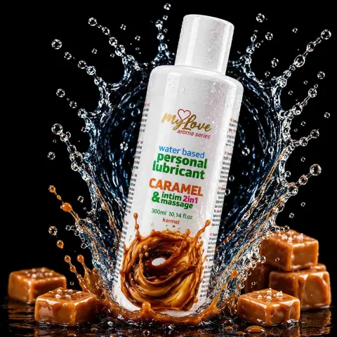 2-в-1 лубрикант и массажный гель — MyLove Aroma Series Intim&Massage Caramel, 300 мл