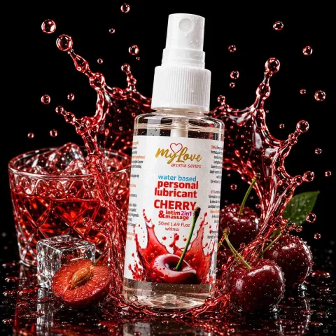 Смазка и массажный гель «2 в 1» — MyLove Aroma Series Intim&Massage Cherry, 50 мл