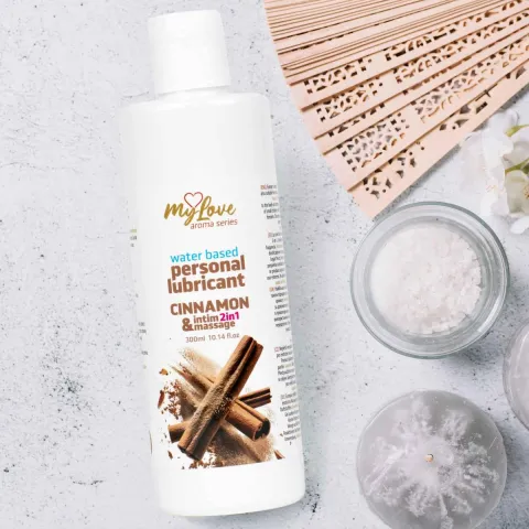 2в1 лубрикант та масажний гель - MyLove Aroma Series Intim&Massage Cinnamon, 300 мл