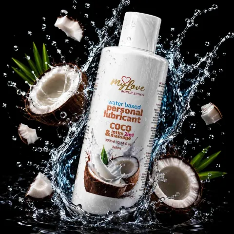 Смазка и массажный гель «2 в 1» — MyLove Aroma Series Intim&Massage Coco, 300 мл