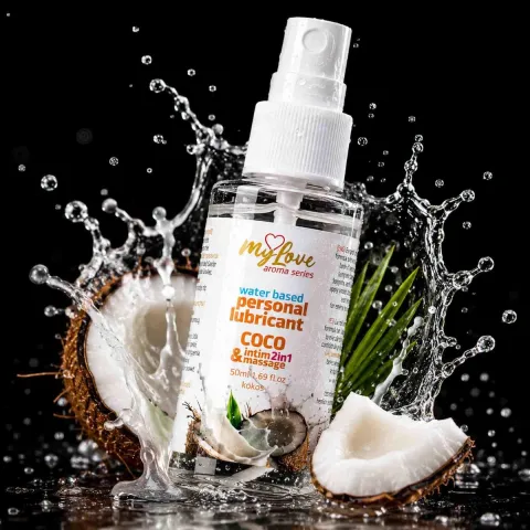 Смазка и массажный гель «2 в 1» — MyLove Aroma Series Intim&Massage Coco, 50 мл