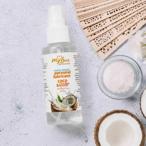 Смазка и массажный гель «2 в 1» — MyLove Aroma Series Intim&Massage Coco, 50 мл