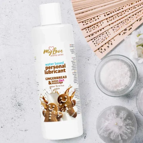 2в1 лубрикант та масажний гель - MyLove Aroma Series Intim&Massage Gingerbread, 300 мл