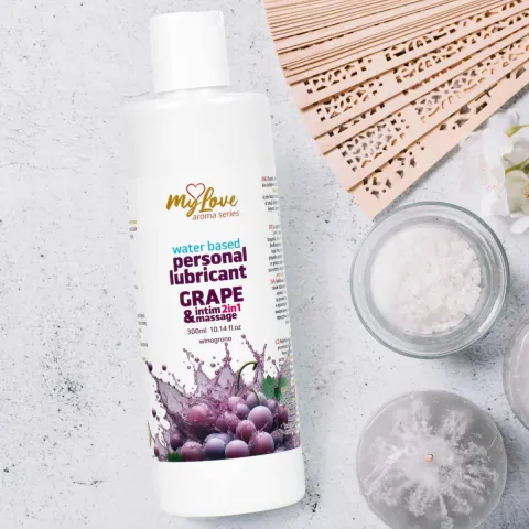 2-в-1 лубрикант и массажный гель — MyLove Aroma Series Intim&Massage Grape, 300 мл