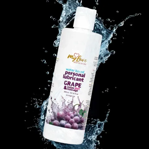 2-в-1 лубрикант и массажный гель — MyLove Aroma Series Intim&Massage Grape, 300 мл
