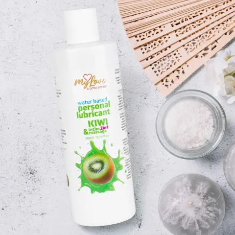 2в1 лубрикант та масажний гель - MyLove Aroma Series Intim&Massage Kiwi, 300 мл