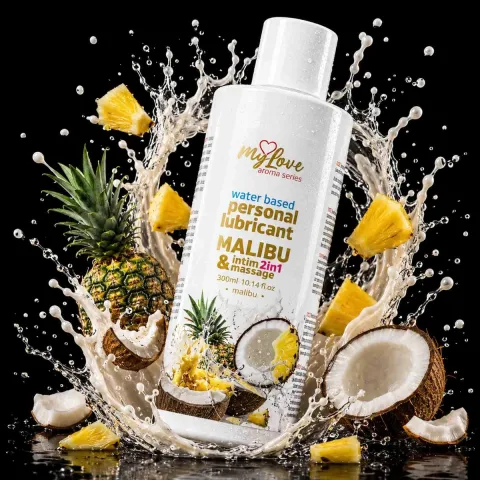Смазка и массажный гель «2 в 1» — MyLove Aroma Series Intim&Massage Malibu, 300 мл