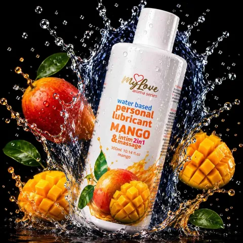 Смазка и массажный гель «2 в 1» — MyLove Aroma Series Intim&Massage Mango, 300 мл