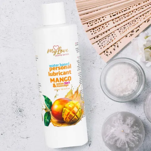 Смазка и массажный гель «2 в 1» — MyLove Aroma Series Intim&Massage Mango, 300 мл