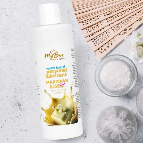 2в1 лубрикант та масажний гель - MyLove Aroma Series Intim&Massage Marzipan, 300 мл