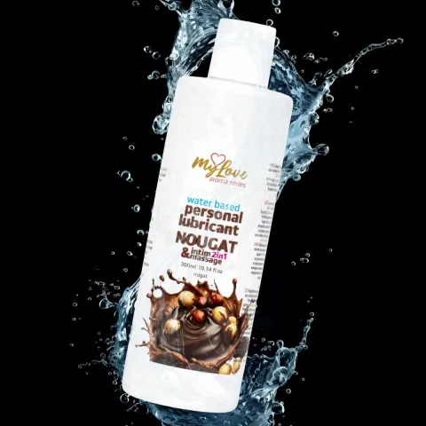 2в1 лубрикант та масажний гель - MyLove Aroma Series Intim&Massage Nougat, 300 мл