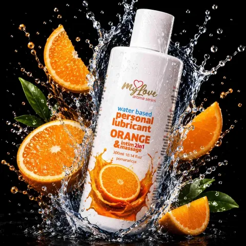 Смазка и массажный гель «2 в 1» — MyLove Aroma Series Intim&Massage Orange, 300 мл