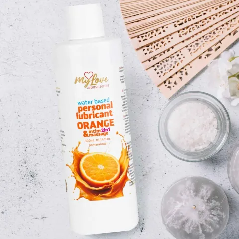 Смазка и массажный гель «2 в 1» — MyLove Aroma Series Intim&Massage Orange, 300 мл