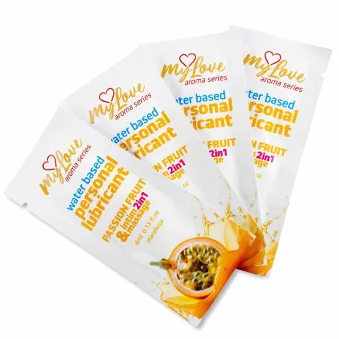 2-в-1 лубрикант и массажный гель — MyLove Aroma Series Intim&Massage Passion Fruit, 4 мл