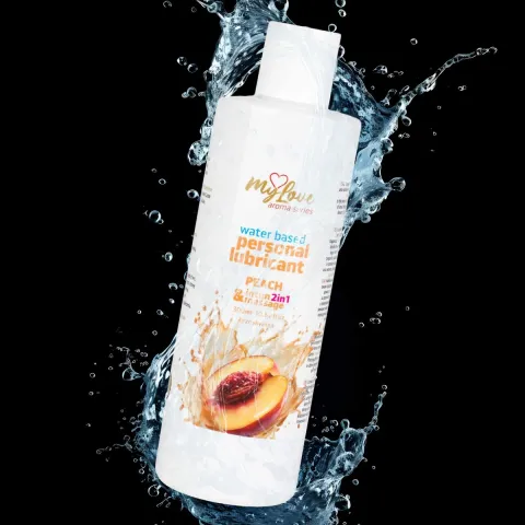 2в1 лубрикант та масажний гель - MyLove Aroma Series Intim&Massage Peach, 300 мл