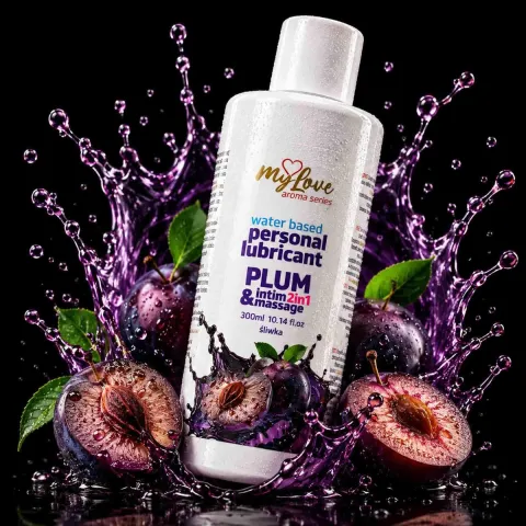 Смазка и массажный гель «2 в 1» — MyLove Aroma Series Intim&Massage «Слива», 300 мл
