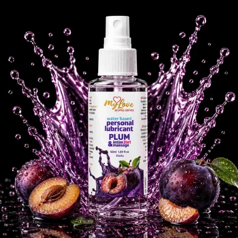 2в1 лубрикант та масажний гель - MyLove Aroma Series Intim&Massage Plum, 50 мл