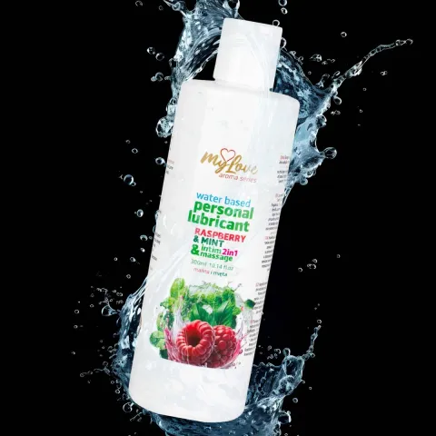 2в1 лубрикант та масажний гель - MyLove Aroma Series Intim&Massage Raspberry & Mint, 300 мл