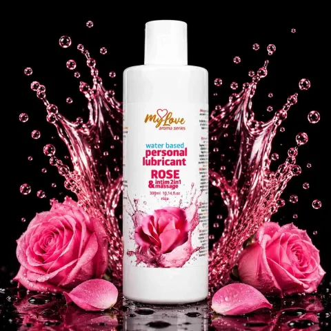 2в1 лубрикант та масажний гель - MyLove Aroma Series Intim&Massage Rose, 300 мл