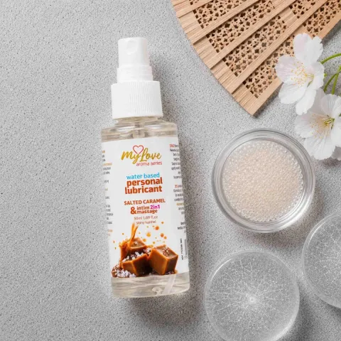 2-в-1 лубрикант и массажный гель — MyLove Aroma Series Intim&Massage «Соленая карамель», 50 мл