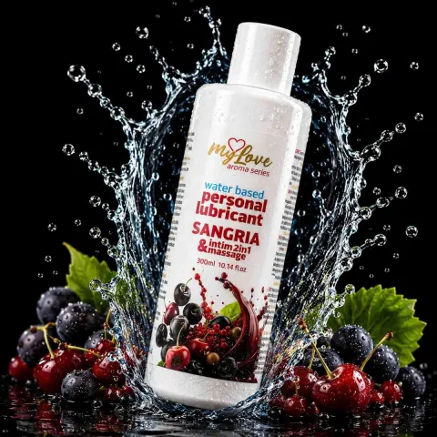 2в1 лубрикант та масажний гель - MyLove Aroma Series Intim&Massage Sangria, 300 мл