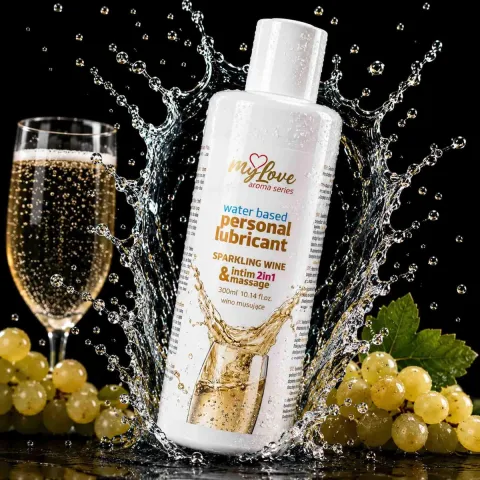 2в1 лубрикант та масажний гель - MyLove Aroma Series Intim&Massage Sparkling Wine, 300 мл