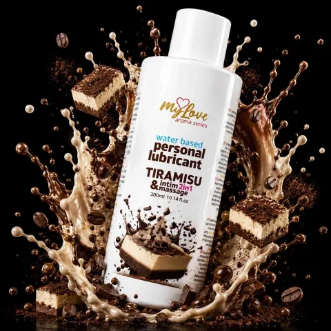 Смазка и массажный гель «2 в 1» — MyLove Aroma Series Intim&Massage Tiramisu, 300 мл