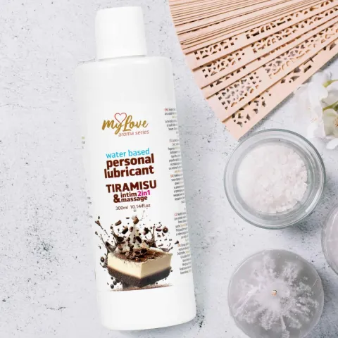 Смазка и массажный гель «2 в 1» — MyLove Aroma Series Intim&Massage Tiramisu, 300 мл