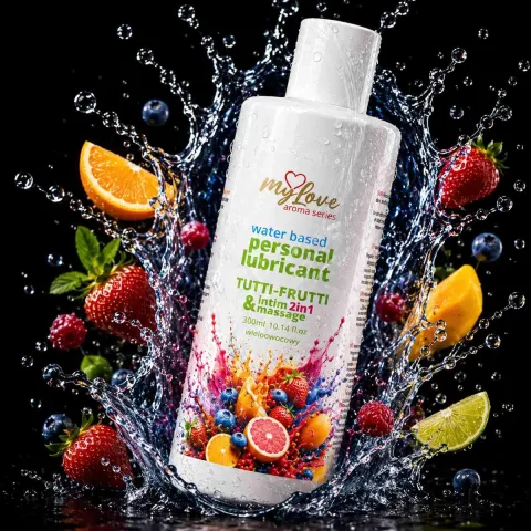 2-в-1 лубрикант и массажный гель — MyLove Aroma Series Intim&Massage Tutti-Frutti, 300 мл