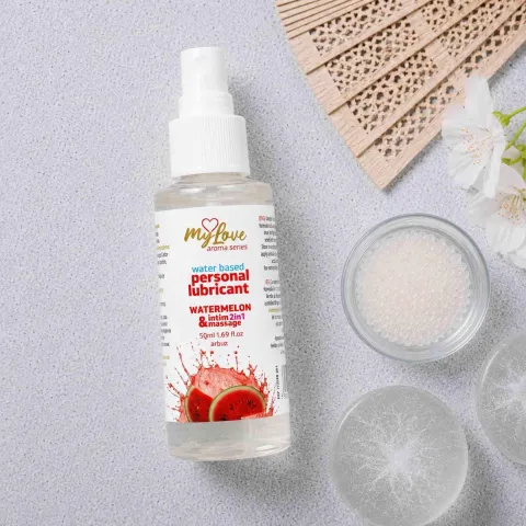 2в1 лубрикант та масажний гель - MyLove Aroma Series Intim&Massage Watermelon, 50 мл