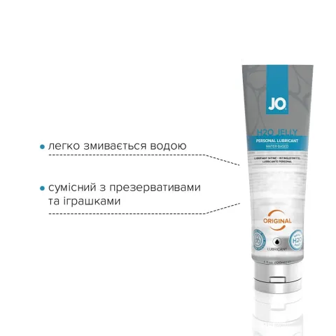 Густая смазка на водной основе JO H2O JELLY — ORIGINAL (120 мл), без парабенов и гликоля