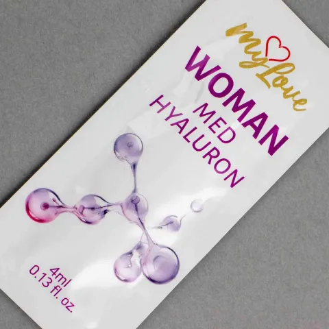 Інтимний зволожуючий гель-лубрикант для жінок - MyLove Woman Med Hyaluron, 4 мл