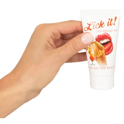 2-в-1: лубрикант и массажное масло — Lick It! Sex on the Beach, 50 мл