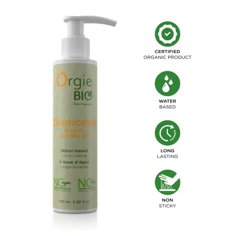 Смазка на водной основе Orgie – Bio Chamomile Organic Intimate Gel (100 мл), экстракт ромашки