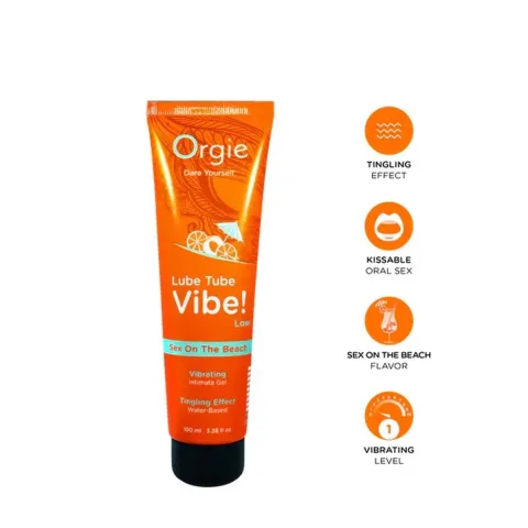 Лубрикант з ефектом вібрації - Orgie Lube Tube Vibe! Low Sex On The Beach, секс на пляжі, 100 мл