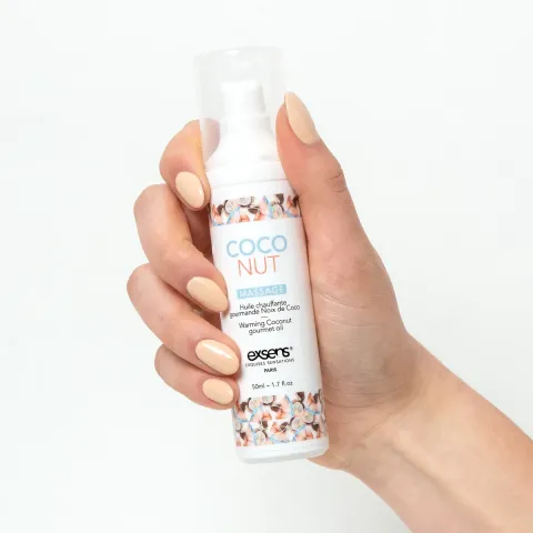 Массажное масло EXSENS Coconut 50 мл, разогревающее, без сахара, без парабенов, пригодного для употребления в пищу