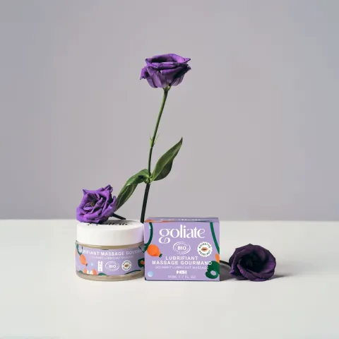 Массажное масло-лубрикант с ароматом и вкусом фундука Goliate Couple Gourmand Noisette 50 мл