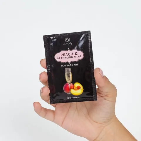 Массажное масло — Secret Play Peach & Sparkling Wine, 10 мл