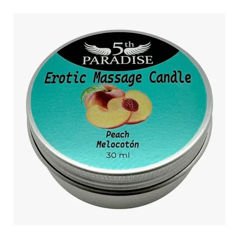 Массажная свеча — 5th Paradise Erotic Massage Candle Peach, персик, 30 мл