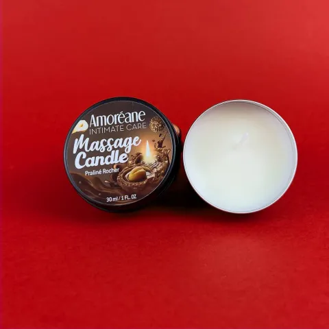 Масажна свічка - Amoreane Massage Candle Praline Rocher, праліне, 30 мл