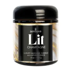 Массажная свеча Sensuva Lit Champagne Massage Candle 113 г