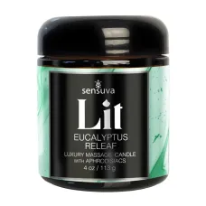 Массажная свеча Sensuva Lit Eucalyptus Releaf Luxury Massage Candle 113 г
