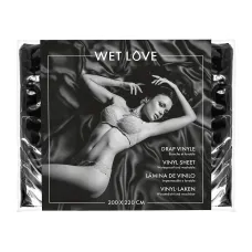 Виниловая простыня Fetish Tentation Black 220x200, чёрная