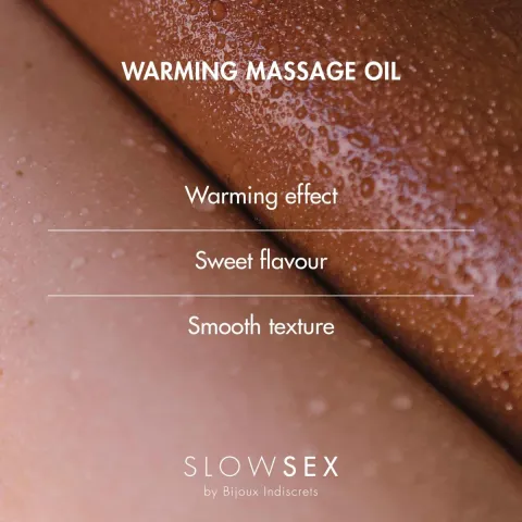 Согревающее пищевое массажное масло Bijoux Indiscrets Slow Sex Warming massage oil
